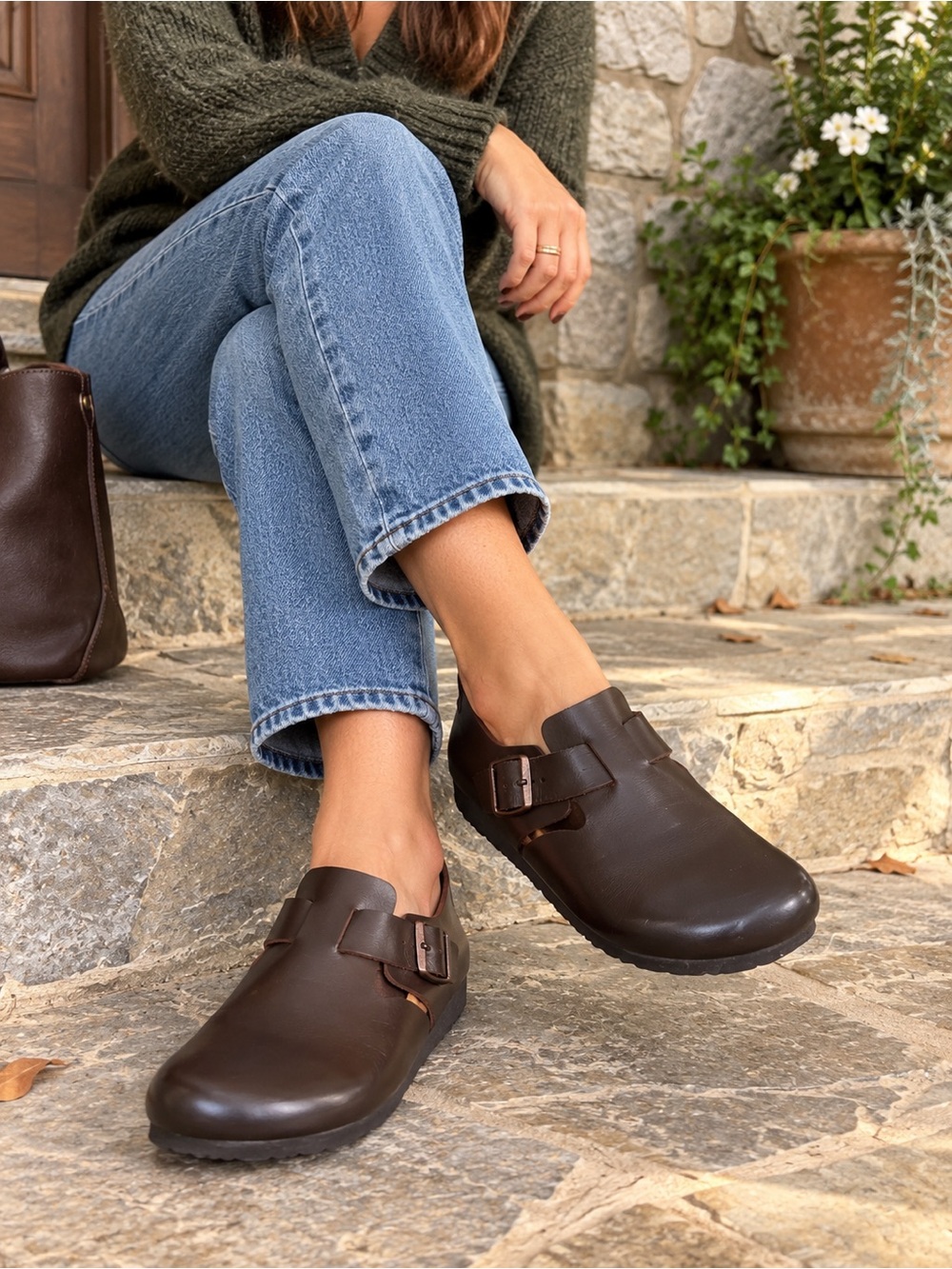 Birkenstock London Oiled Leather Closed-Toe Shoes